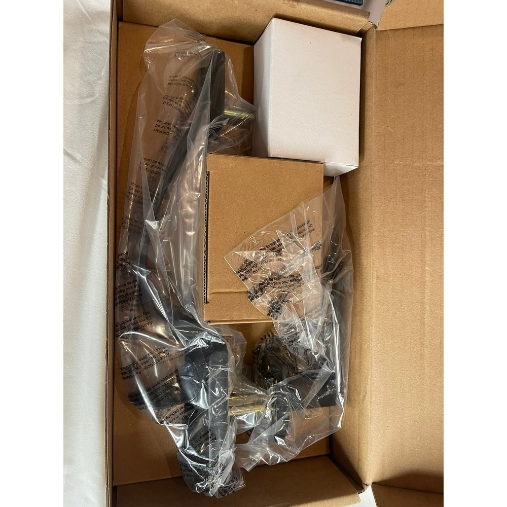 Amazon Basics Madison Single Cylinder Door Handleset Matte‎ Black Contemporary